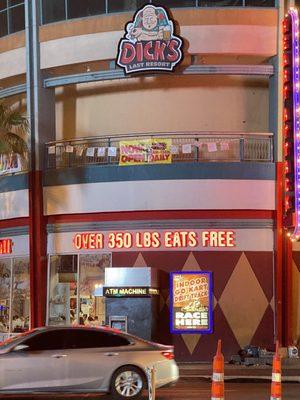 Heart Attack Grill. Everyone over 350 lbs eats free.