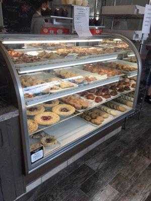 Array of pastries and pies available on a Friday morning