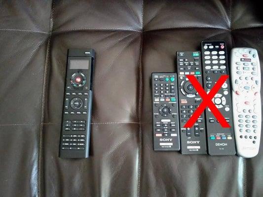 Use just one simple remote for all devices