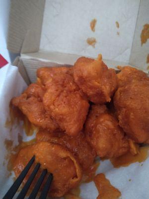 Trying the boneless buffalo