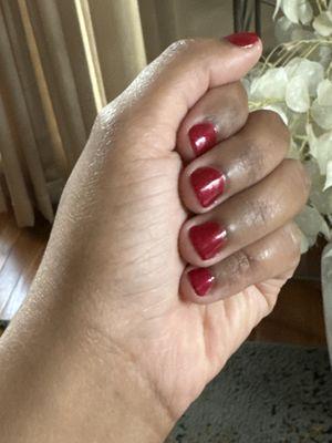 Gel manicure.