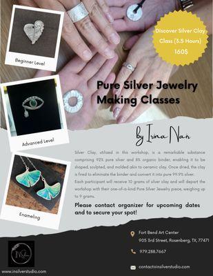 Discover Silver Clay workshops available.