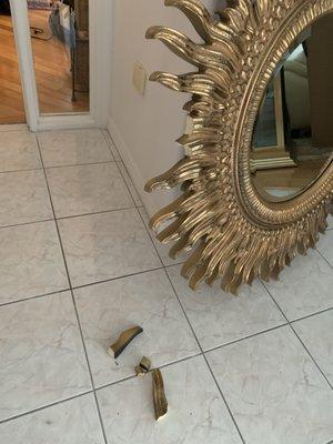 Broken Ethan Allen Mirror