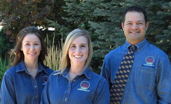 Dr. Holly Crawford, Dr. Megan Gouldin, and Dr. Chad Hurst are here for your entire family's chiropractic care needs.