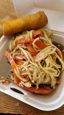 Papaya salad, Eggrolls