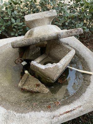 Destroyed fountain