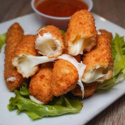 Fried mozzarella sticks at IV Purpose