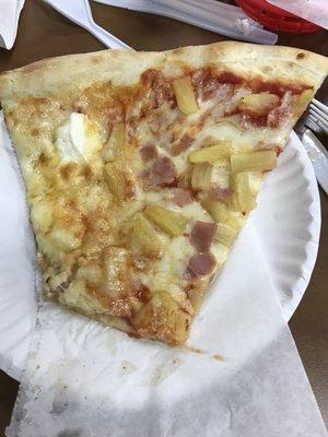 Hawaiian pizza... I need a bite before the photo. Oops