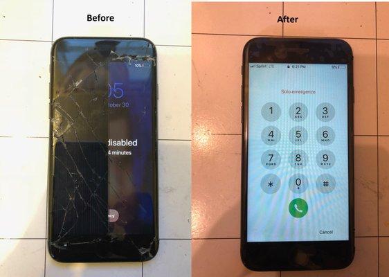 pple iPhone 8 Cracked Shattered Screen Replacement Apple iPhone 8 Plus Cracked Shattered Screen Replacement Apple iPhone 10 X Cracked