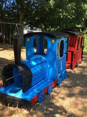 Our Thomas the Train in our playground is a favorite of all the children!