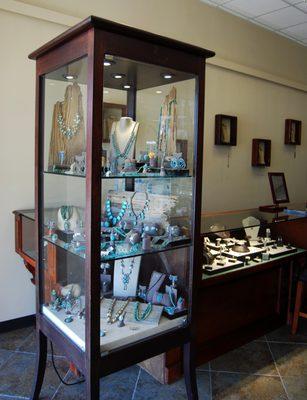 Beautiful turquoise jewelry at Segner's Bee Cave location