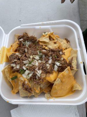 Nachos con Birria.