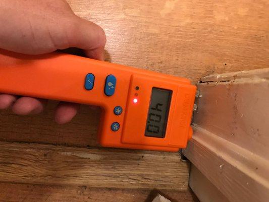 Checking moisture levels. #SERVPRO