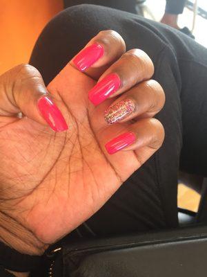 Liquid gel fill cut down gel polish and repair