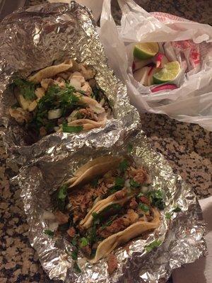 variety of late night tacos