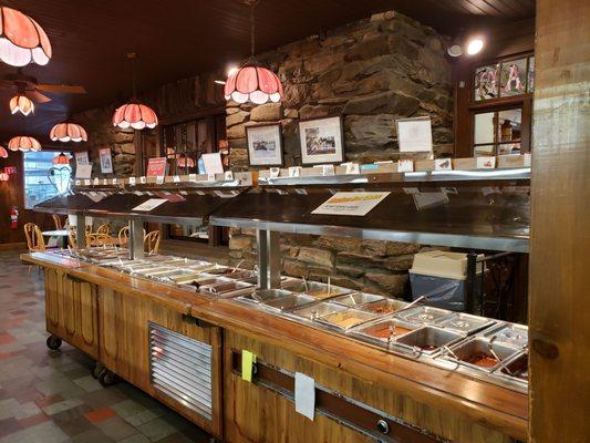 Toppings bar for the ice cream