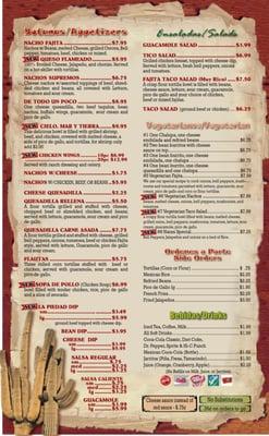 Cactus Jack's 2014 Menu 2