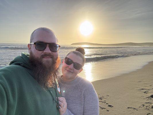 Ben and his Wife B, enjoying the sunset views from Pebble Beach, CA!