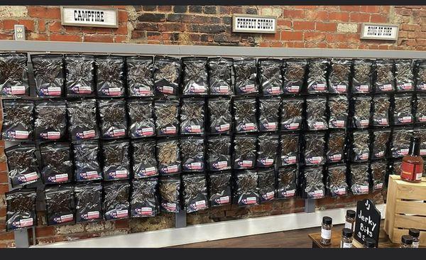 Jerky Wall with over 20 flavors