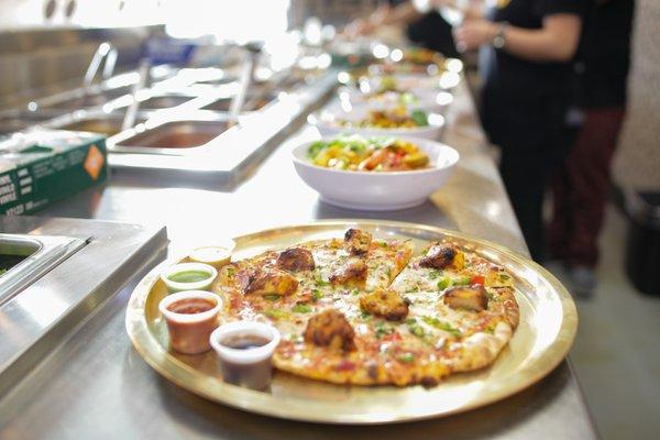 Naan pizza ready to serve