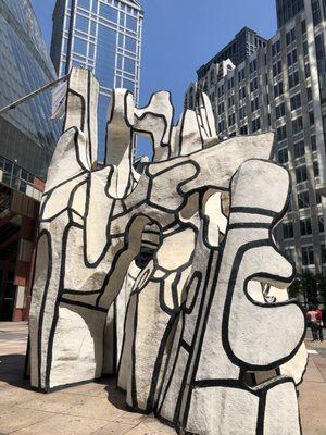 French sculptor Jean Dubuffet (1901 - 1985)