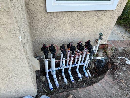 New sprinkler manifold