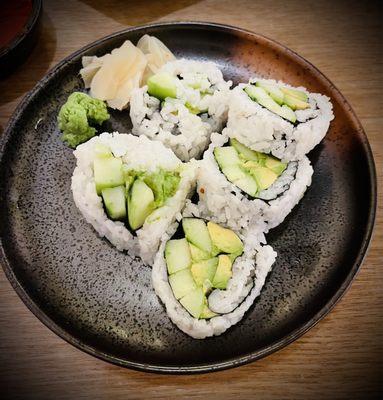 Avocado, cucumber roll, delicious