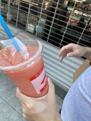 Watermelon lychee smoothie & "Why do you have to Yelp everything" is what my bro said