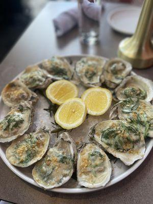 Baked oysters