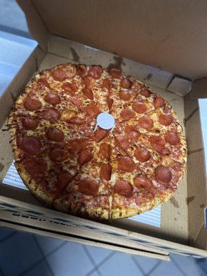 Pepperoni pizza - not great!