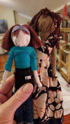 My newest doll, "Gale the waitress" and her bestie - Island Girl...