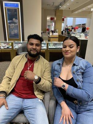 Happy customers,enjoying there new watches