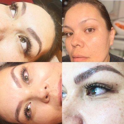 Microblading (top right is before photo)