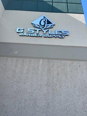 Front of the building sign