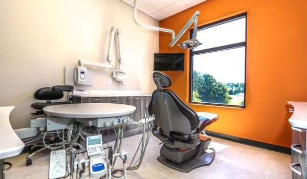 Vivid colors in the operatory at Smile 360 Implant and Family Dentistry Riverview FL