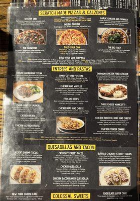 Back of the Menu