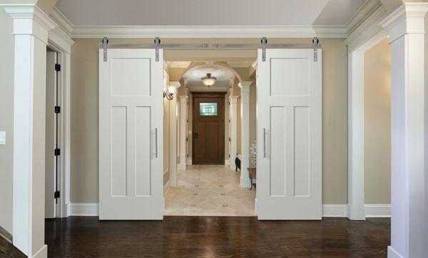 Beautiful double barn doors, contact Next Day Moulding for a quote today!