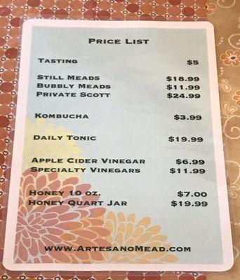 Price List