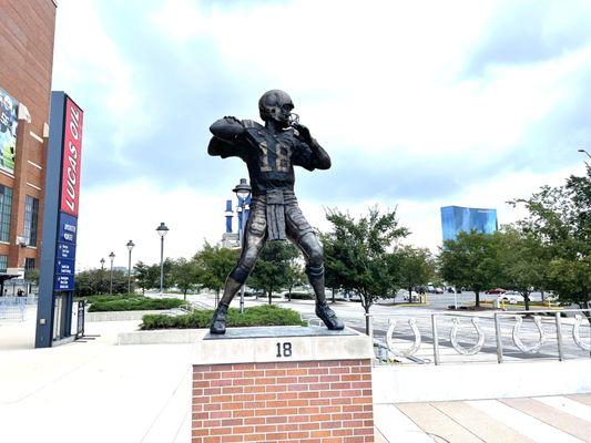 Peyton Manning statue, Lucas Oil Stadium, Home of the Colts, Indianapolis