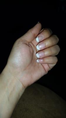 Gel French Manicure with just enough sparkle! :)