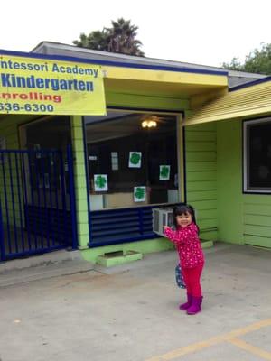 Very happy to be here! Arriving at GG Montessori