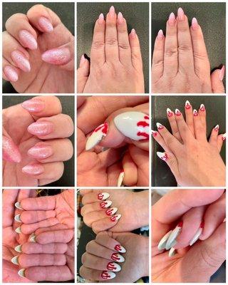 Thick chunky bare spots messy nails