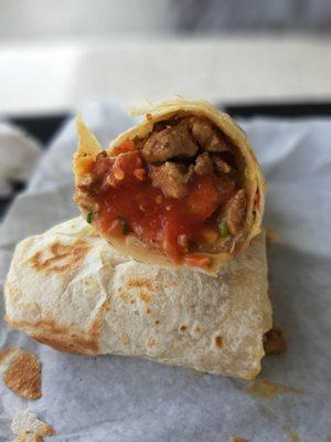 Adobada burrito plus red sauce