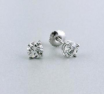 1 Carat Diamond Studs in 14K White Gold