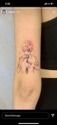 Todoroki flash tattoo from Rachel