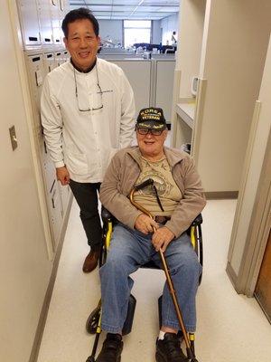 Our patient is  a Korean Veteran.