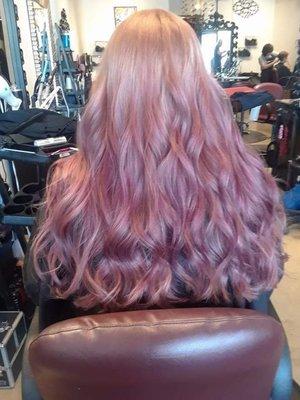 Rose Gold color by our stylist Aegis Vaughn.