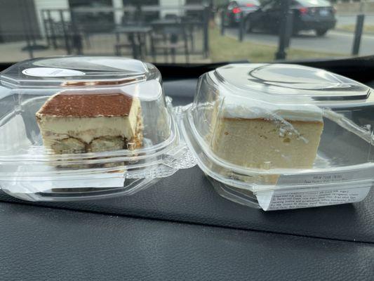 Tiramisu and tres leches