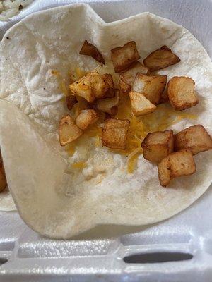 Saddest excuse for a breakfast burrito ever.