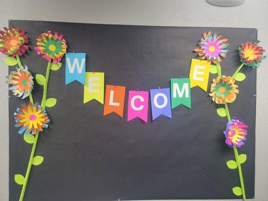 Welcome board